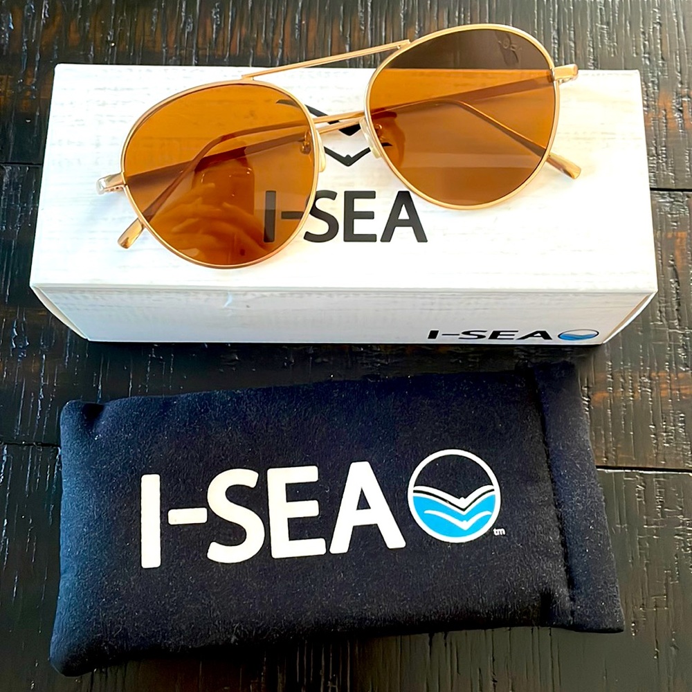 Matte Brown & Gold Sunglasses